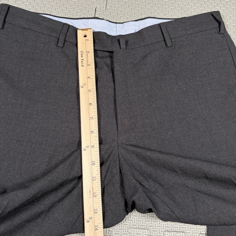 Sid Mashburn Black Wool Straight Leg Men's Dress Pants Flat Front Sz 52 36x30 - Picture 10 of 11